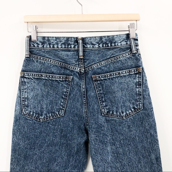 Moussy Vintage Acid Wash Boy Skinny High Rise Ankle Crop Blue Jeans 25 - Picture 7 of 8